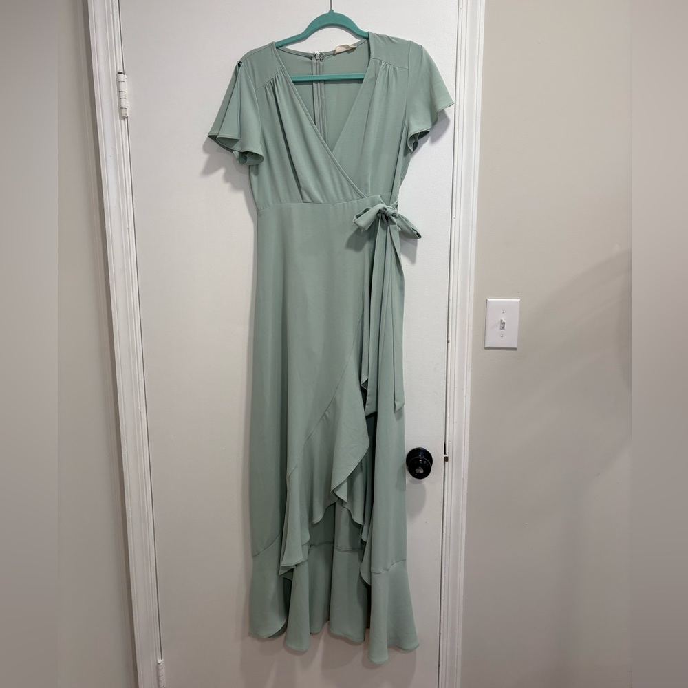 Altar’d State Sage Green Wrap Dress
